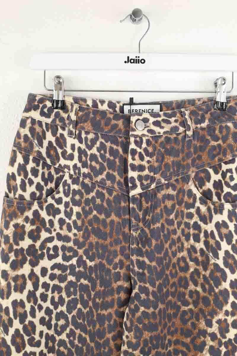 Jean large Berenice Marron en Coton