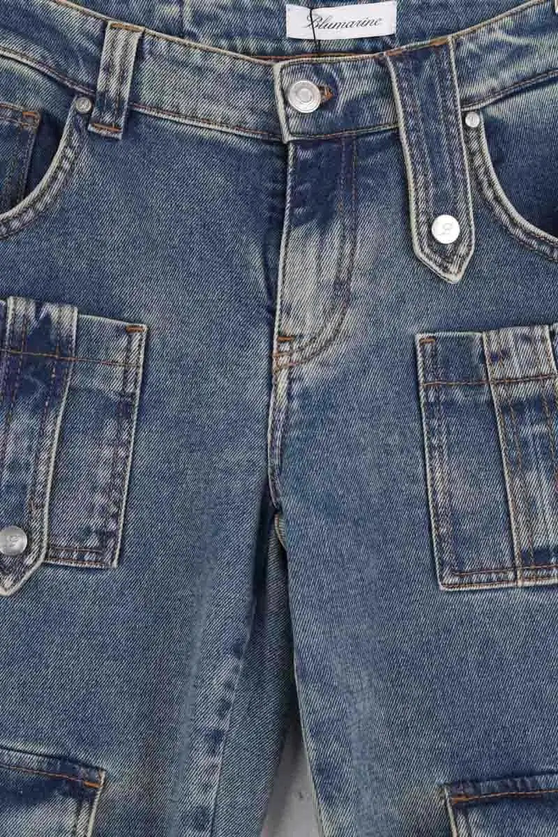 Jean large Blumarine Bleu en Coton