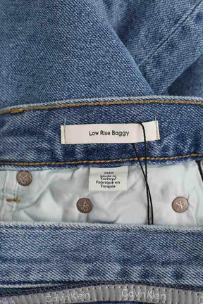 Jean large Calvin Klein Low rise baggy Bleu en Coton