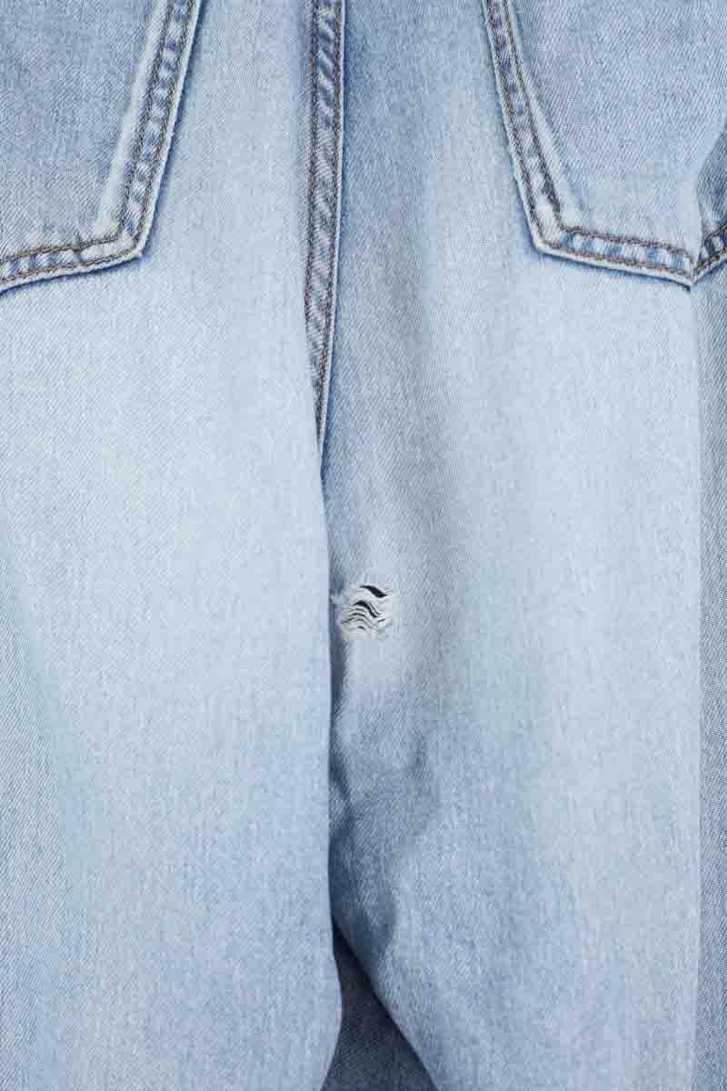 Jean large Celine Bleu en Coton