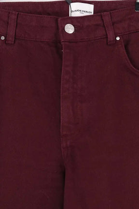 Jean large Claudie Pierlot Bordeaux en Coton