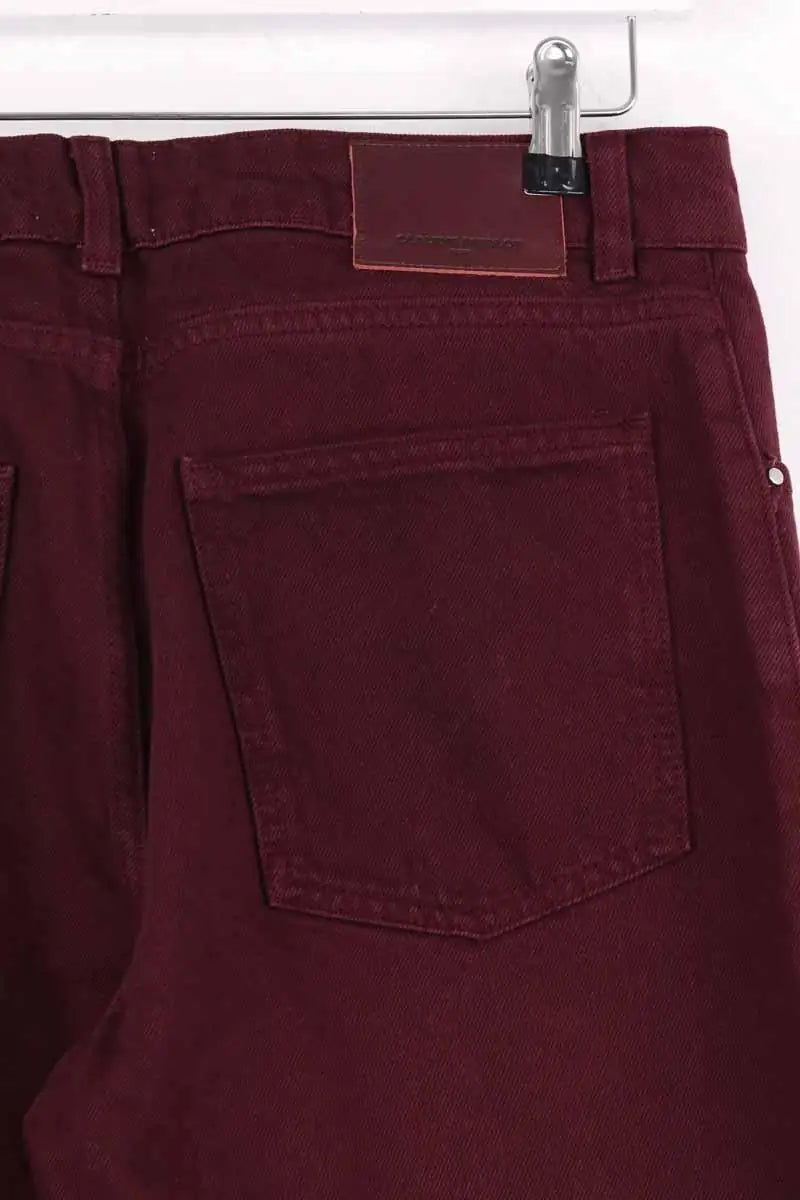 Jean large Claudie Pierlot Bordeaux en Coton