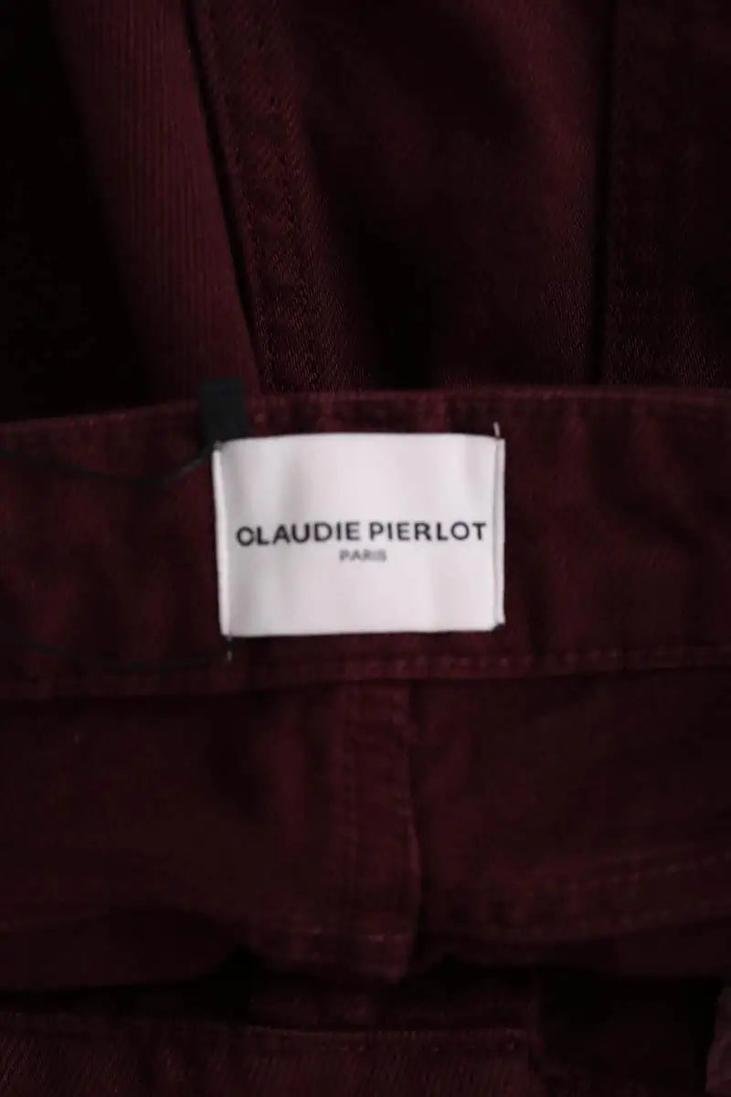 Jean large Claudie Pierlot Bordeaux en Coton