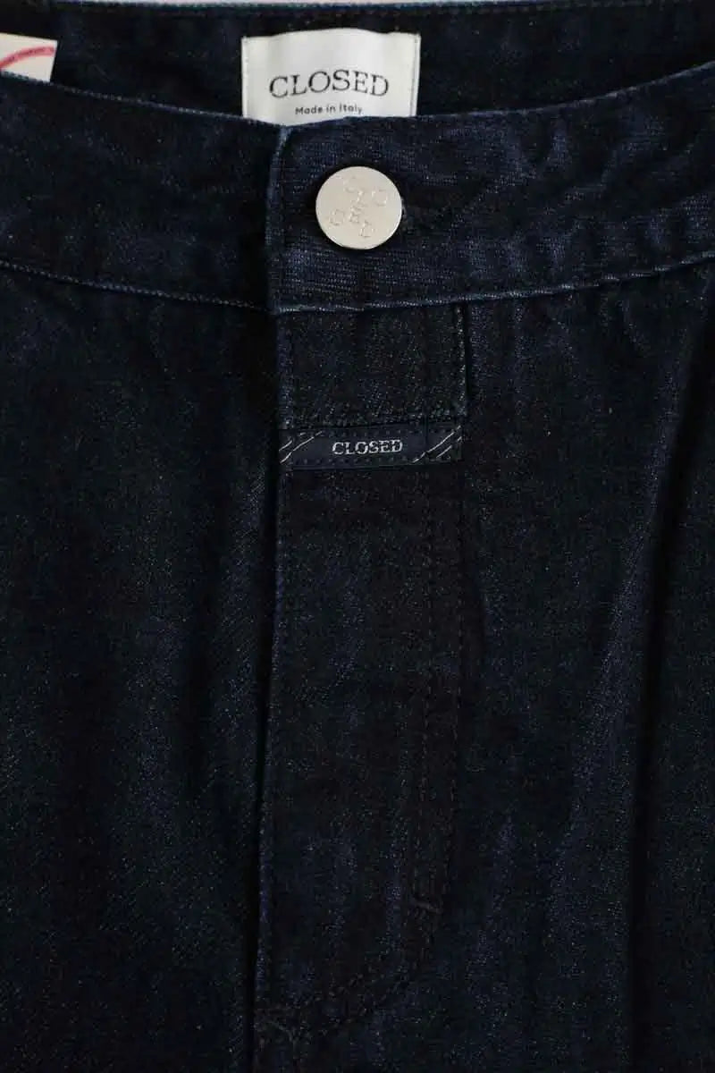 Jean large Closed Marine en Coton