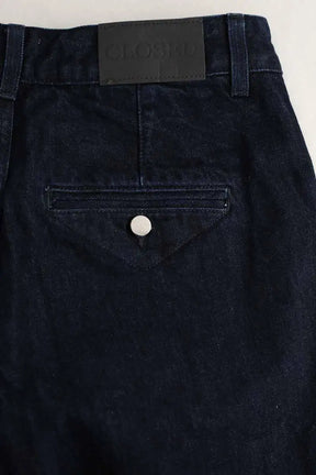 Jean large Closed Marine en Coton