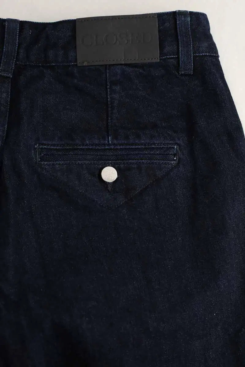 Jean large Closed Marine en Coton