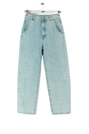 Jean large Des Petits Hauts Bleu en Coton, taille XS - Seconde Main