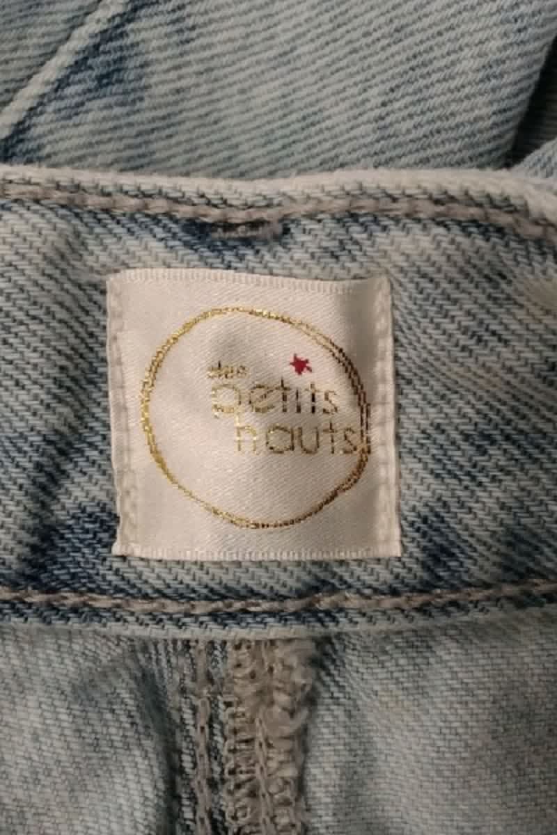 Jean large Des Petits Hauts Bleu en Coton