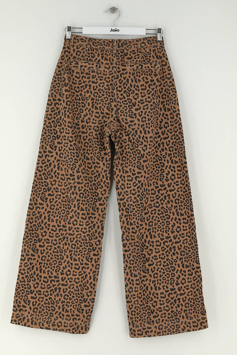 Jean large Des Petits Hauts Marron en Coton