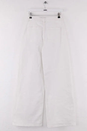 Jean large Eric Bompard Blanc en Coton