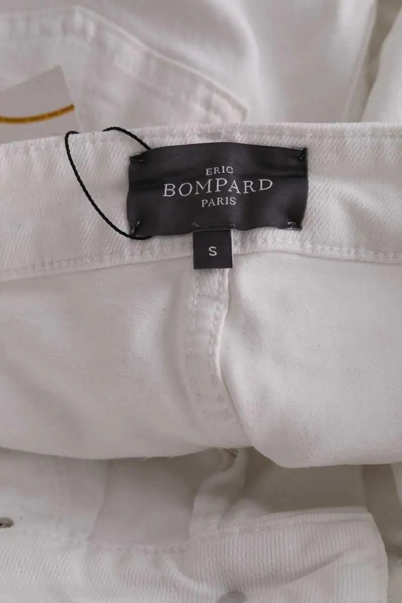 Jean large Eric Bompard Blanc en Coton