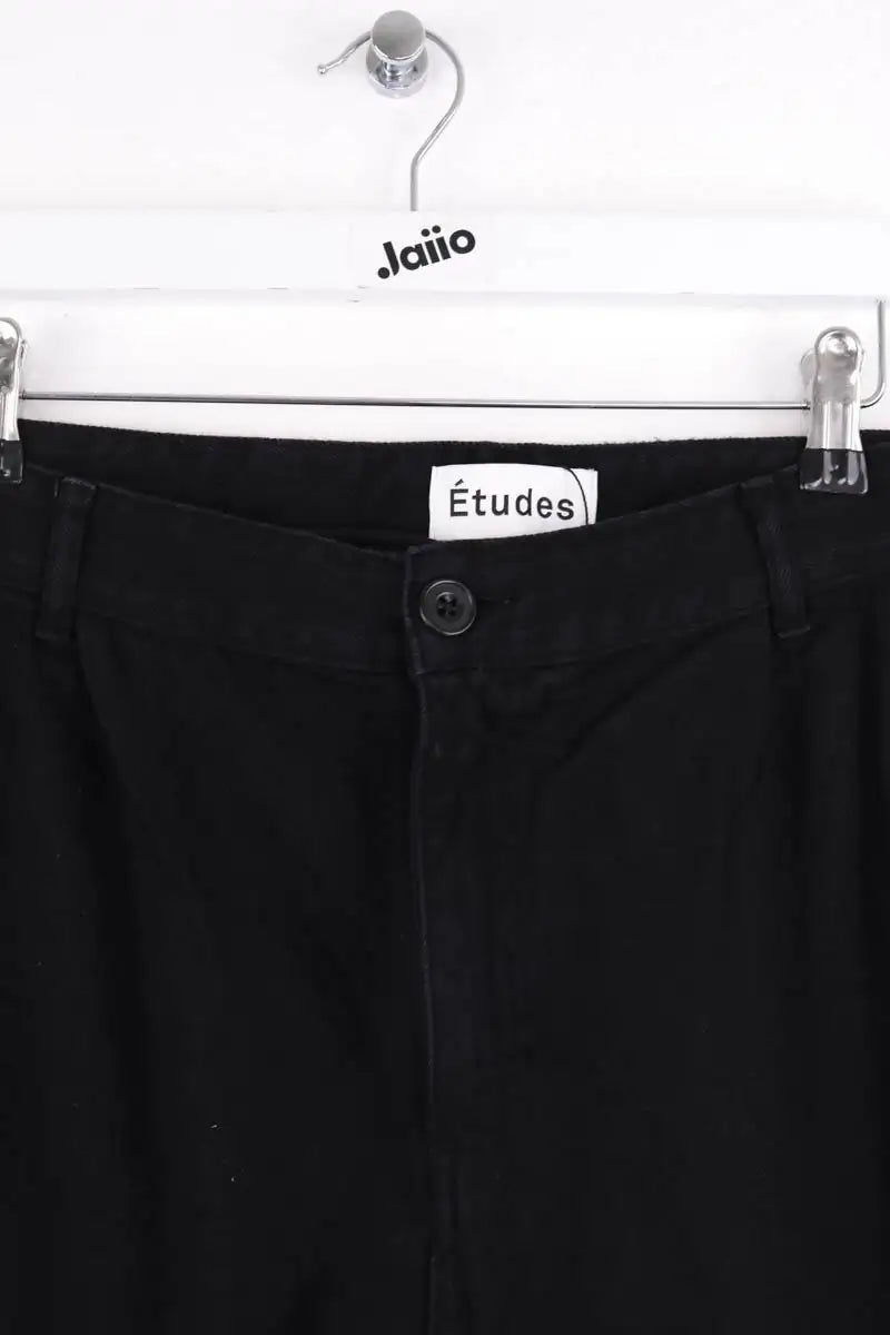 Jean large Etudes Noir en Coton