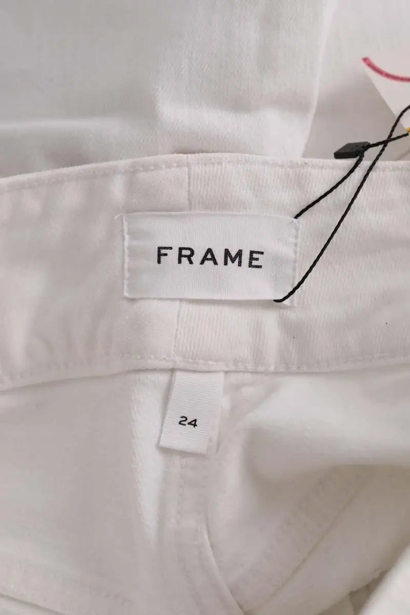 Jean large Frame Blanc en Coton