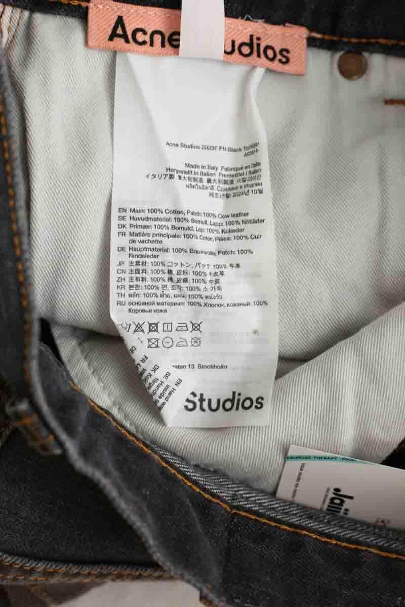 Jean large Ganni Gris en Coton