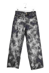 Jean large Ganni Noir en Coton, taille XS - Seconde Main