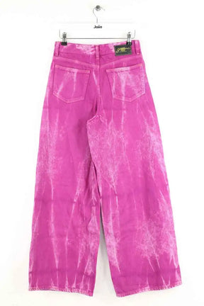 Jean large Ganni Rose en Coton