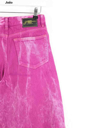 Jean large Ganni Rose en Coton