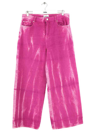 Jean large Ganni Violet en Coton, taille L - Seconde Main