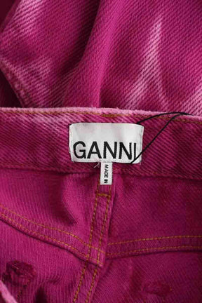Jean large Ganni Violet en Coton