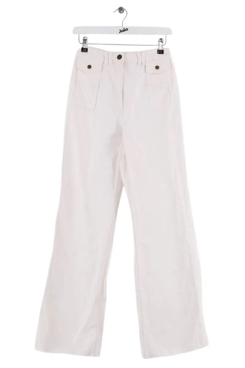 Jean large Gerard Darel Blanc en Coton, taille S - Seconde Main