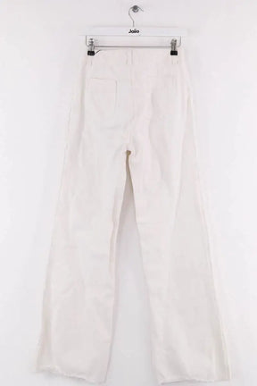 Jean large Gerard Darel Blanc en Coton