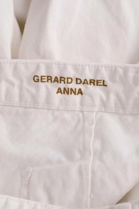 Jean large Gerard Darel Blanc en Coton