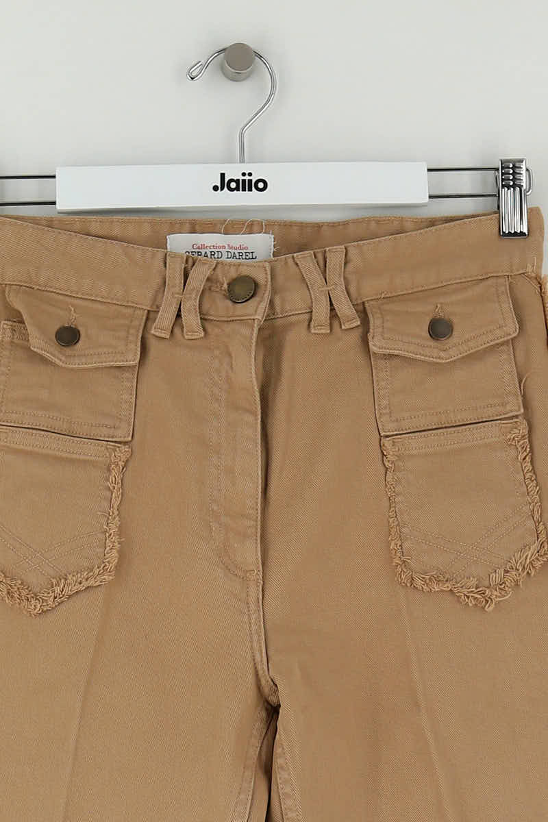 Jean large Gerard Darel Camel en Coton