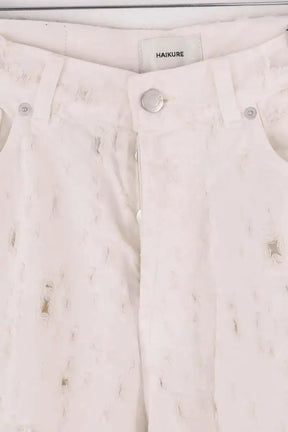 Jean large Haikure Ecru en Coton