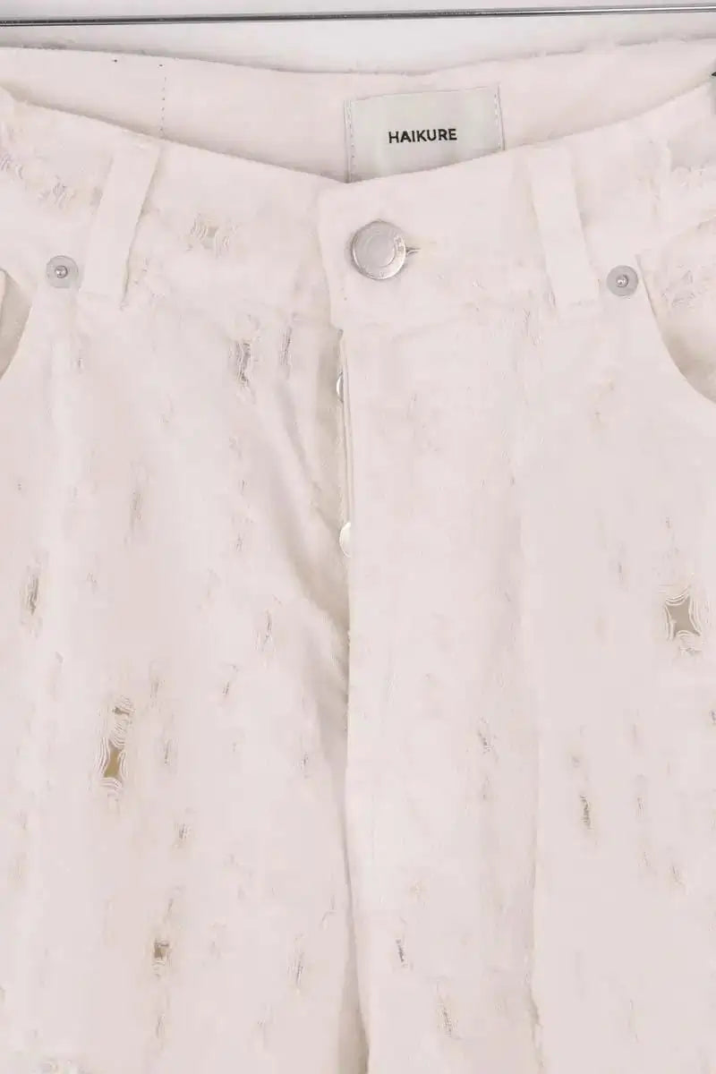 Jean large Haikure Ecru en Coton