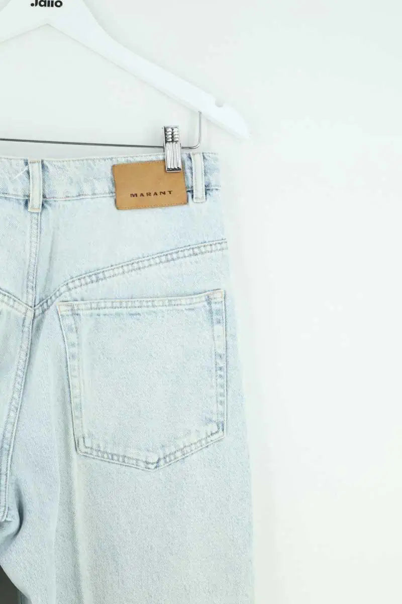 Jean large Isabel Marant Bleu en Coton