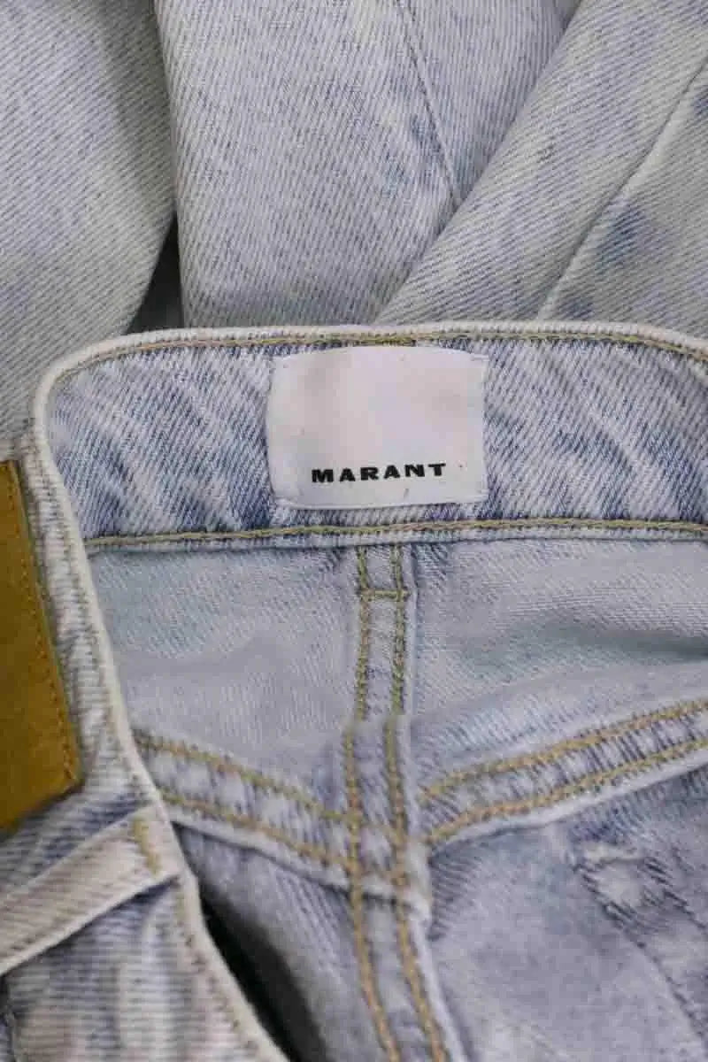 Jean large Isabel Marant Bleu en Coton