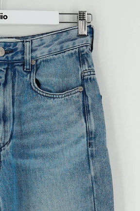 Jean large Isabel Marant Bleu en Coton