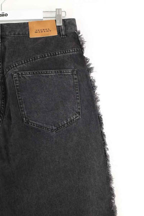 Jean large Isabel Marant Étoile Noir en Coton