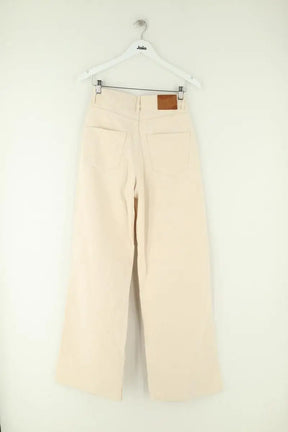 Jean large Laurence Bras Beige en Coton