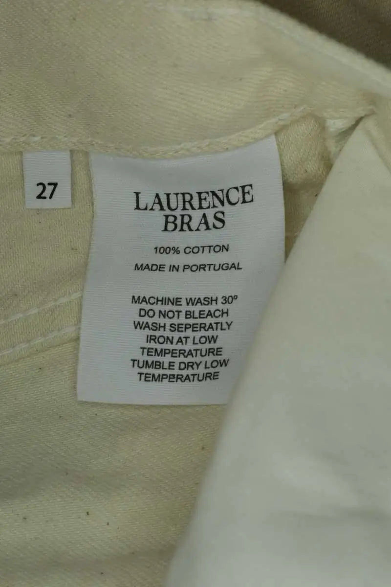 Jean large Laurence Bras Beige en Coton