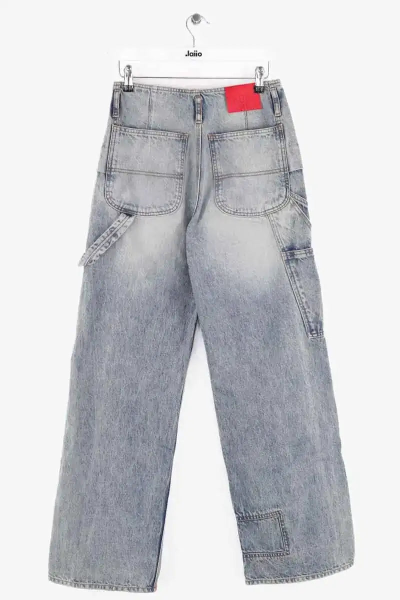 Jean large Laurence Bras Bleu en Coton