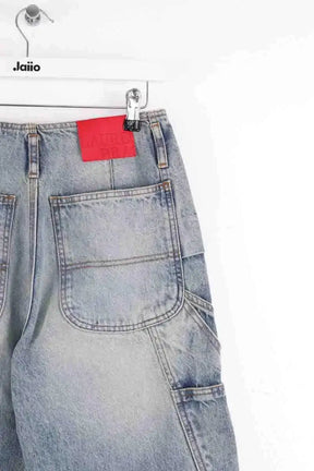 Jean large Laurence Bras Bleu en Coton