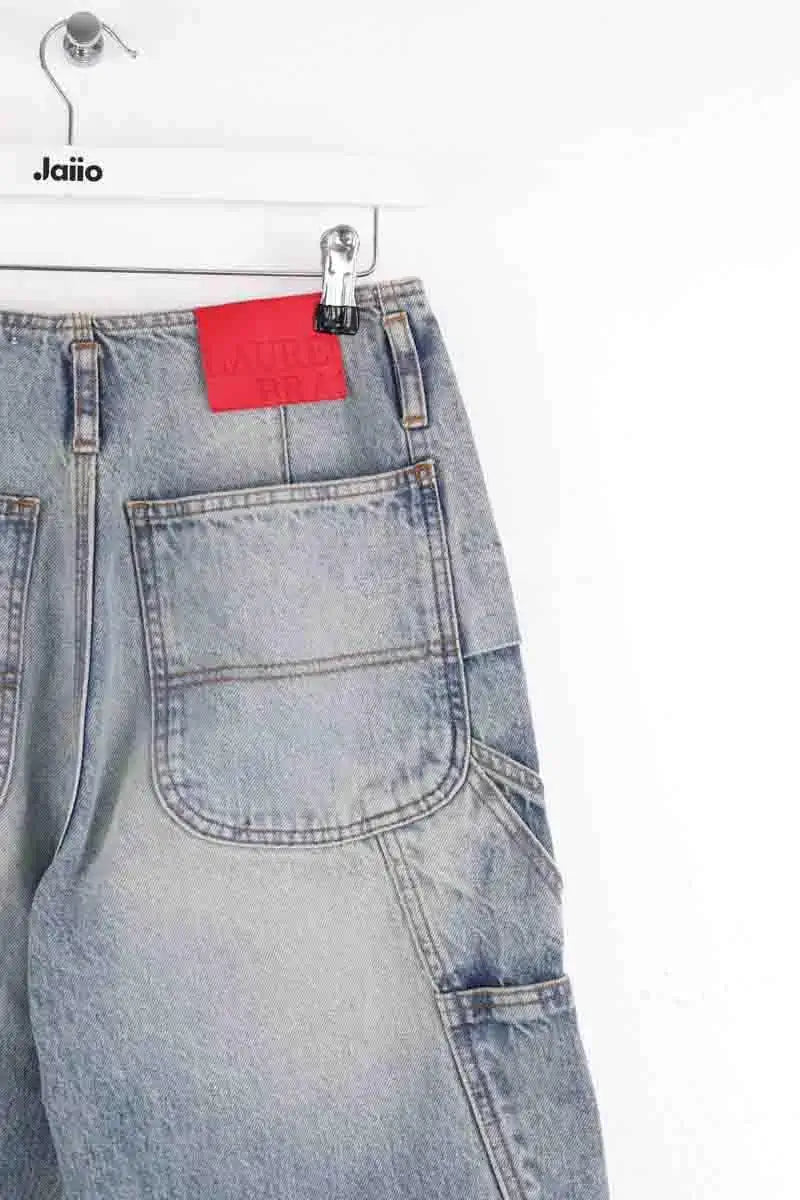 Jean large Laurence Bras Bleu en Coton
