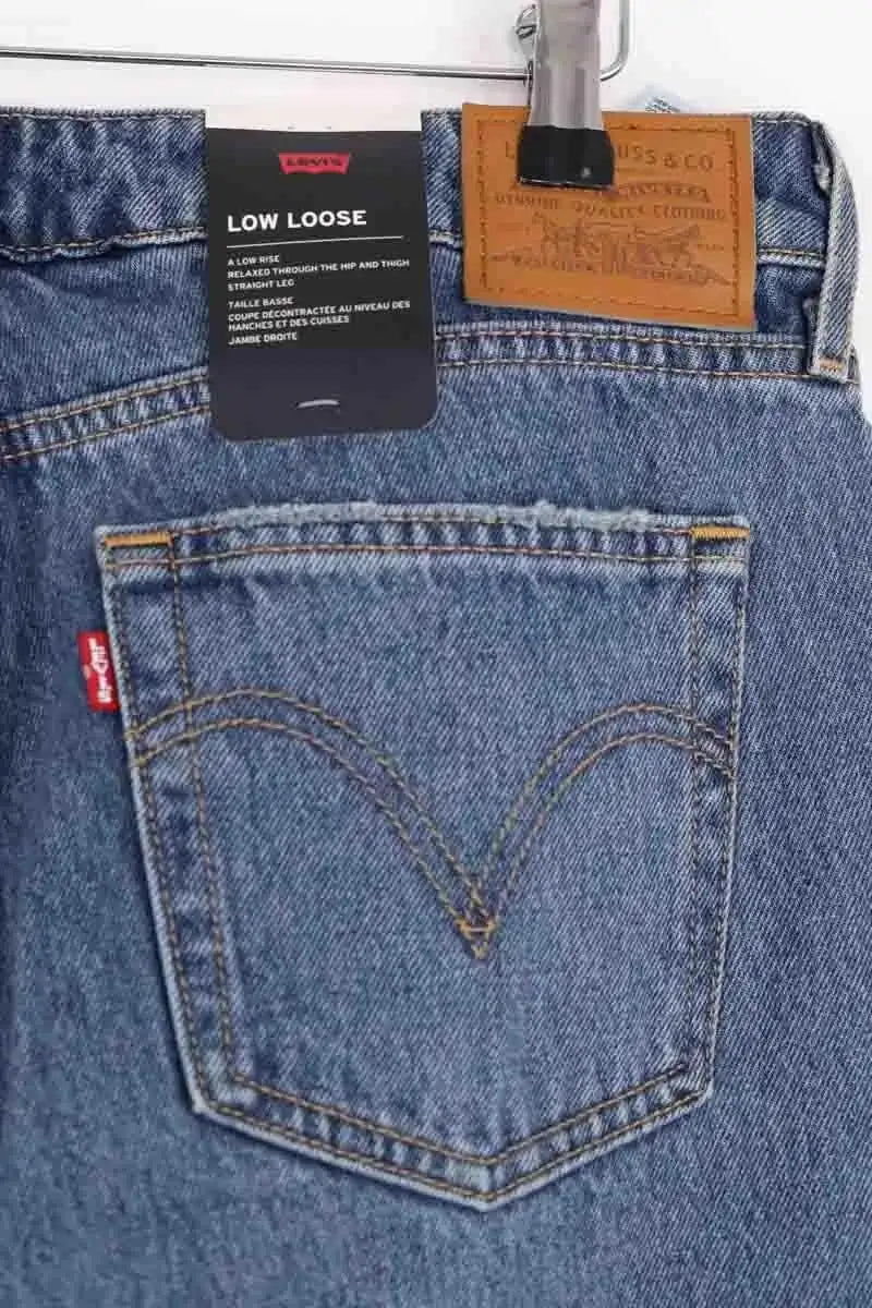 Jean large Levi's Low Loose Bleu en Coton