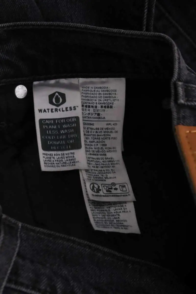 Jean large Levi's ribcage bell  Gris en Coton