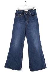 Jean large Levi's Ribcage bell Bleu en Coton, taille M - Seconde Main