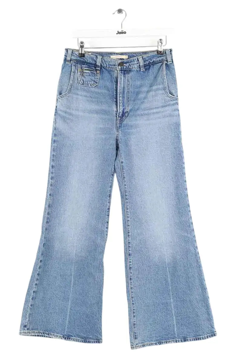 Jean large Levi's Ribcage Bell Bleu en Coton, taille M - Seconde Main