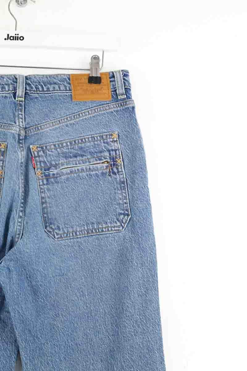 Jean large Levi's Ribcage Bell Bleu en Coton