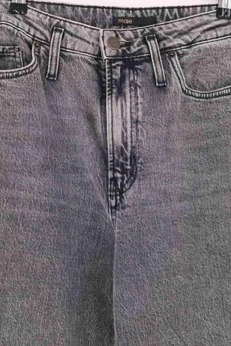 Jean large Maje Gris en Coton