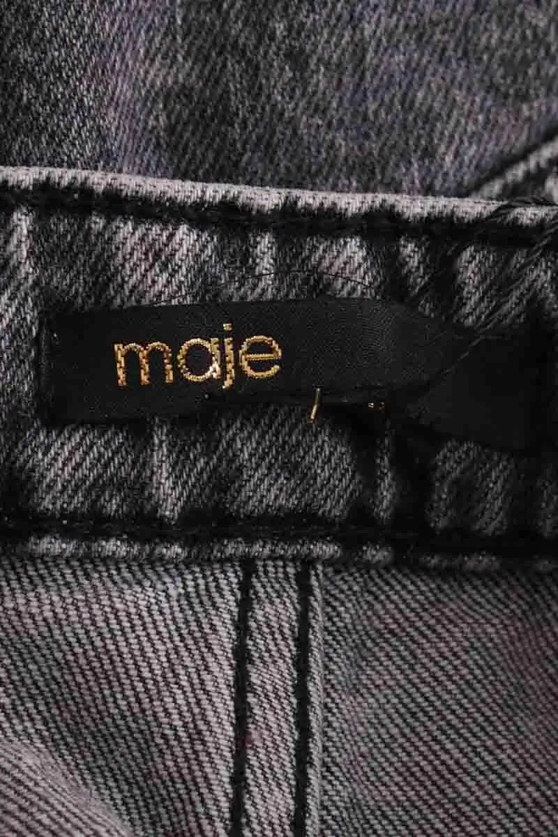 Jean large Maje Gris en Coton