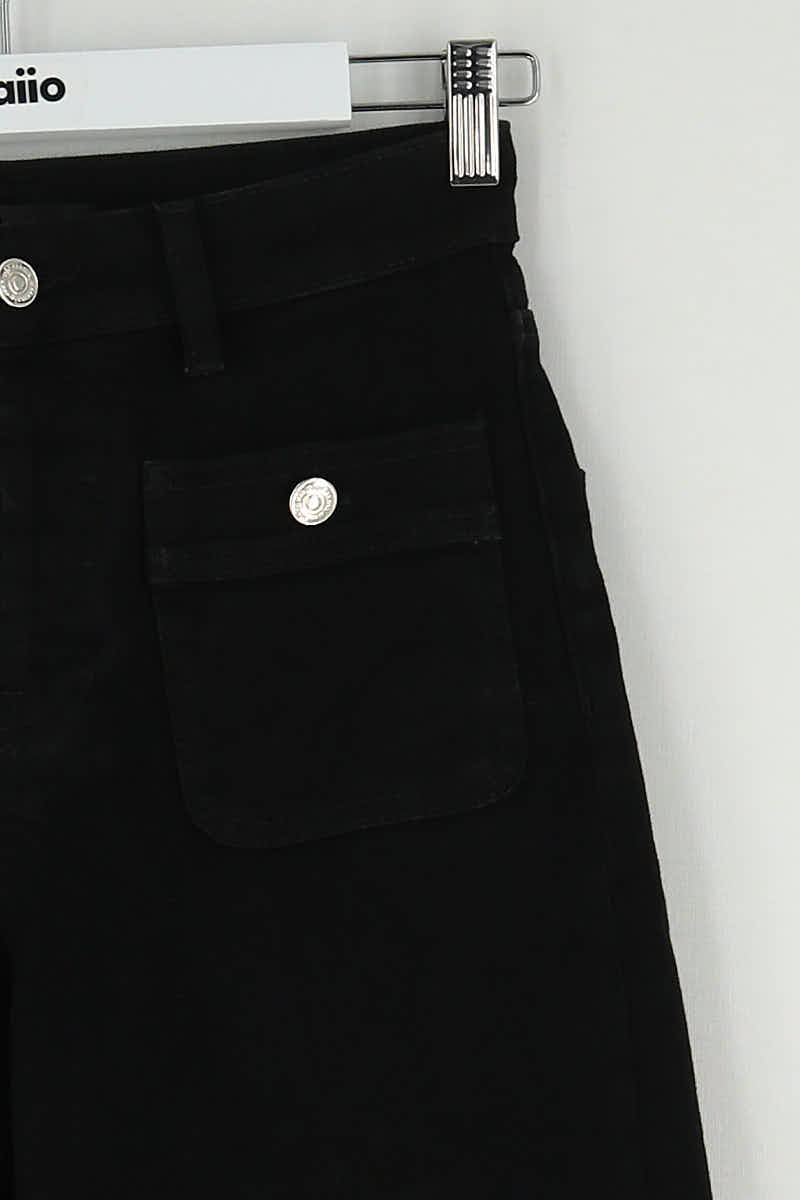 Jean large Maje Noir en Coton