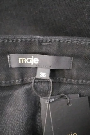 Jean large Maje Noir en Coton
