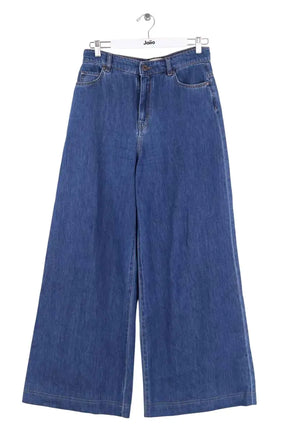Jean large Max Mara Bleu en Coton, taille XXL - Seconde Main