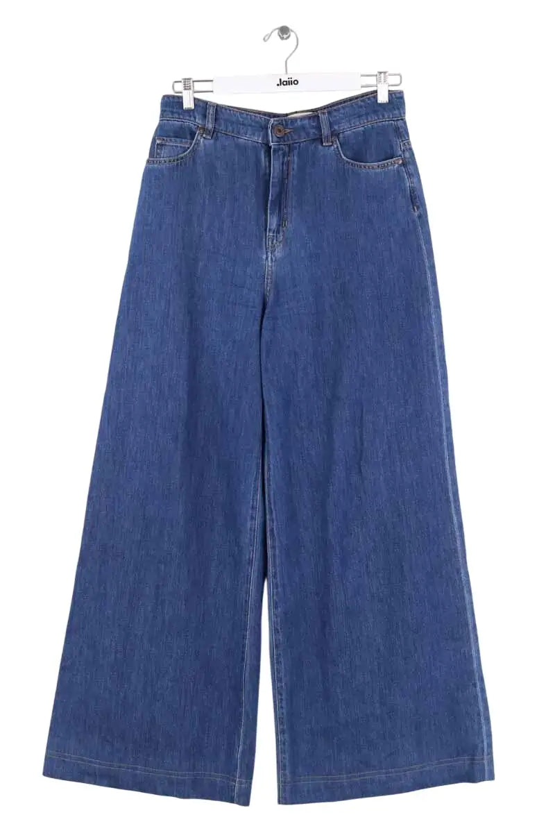 Jean large Max Mara Bleu en Coton, taille XXL - Seconde Main