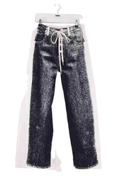 Jean large MM6 Blanc en Coton, taille S - Seconde Main